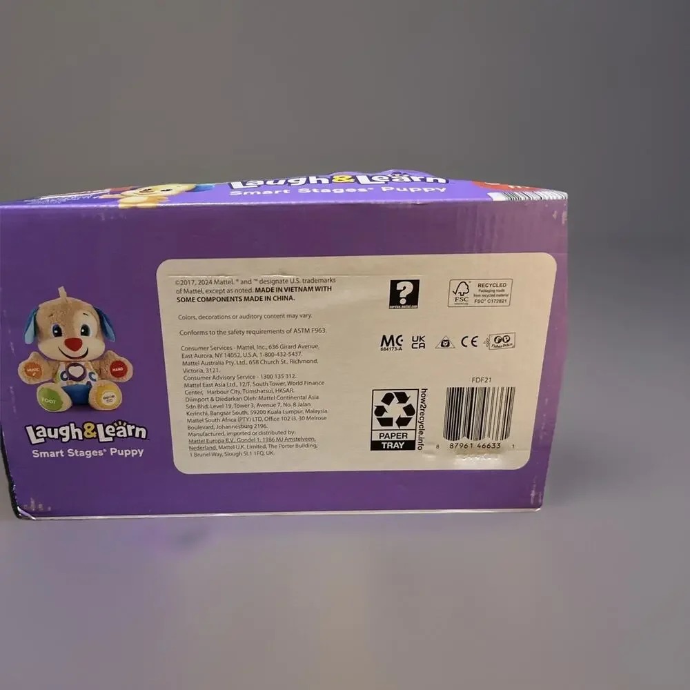NEW Fisher-Price Laugh & Learn Smart Stages Puppy Interactive Plush Toy NIB